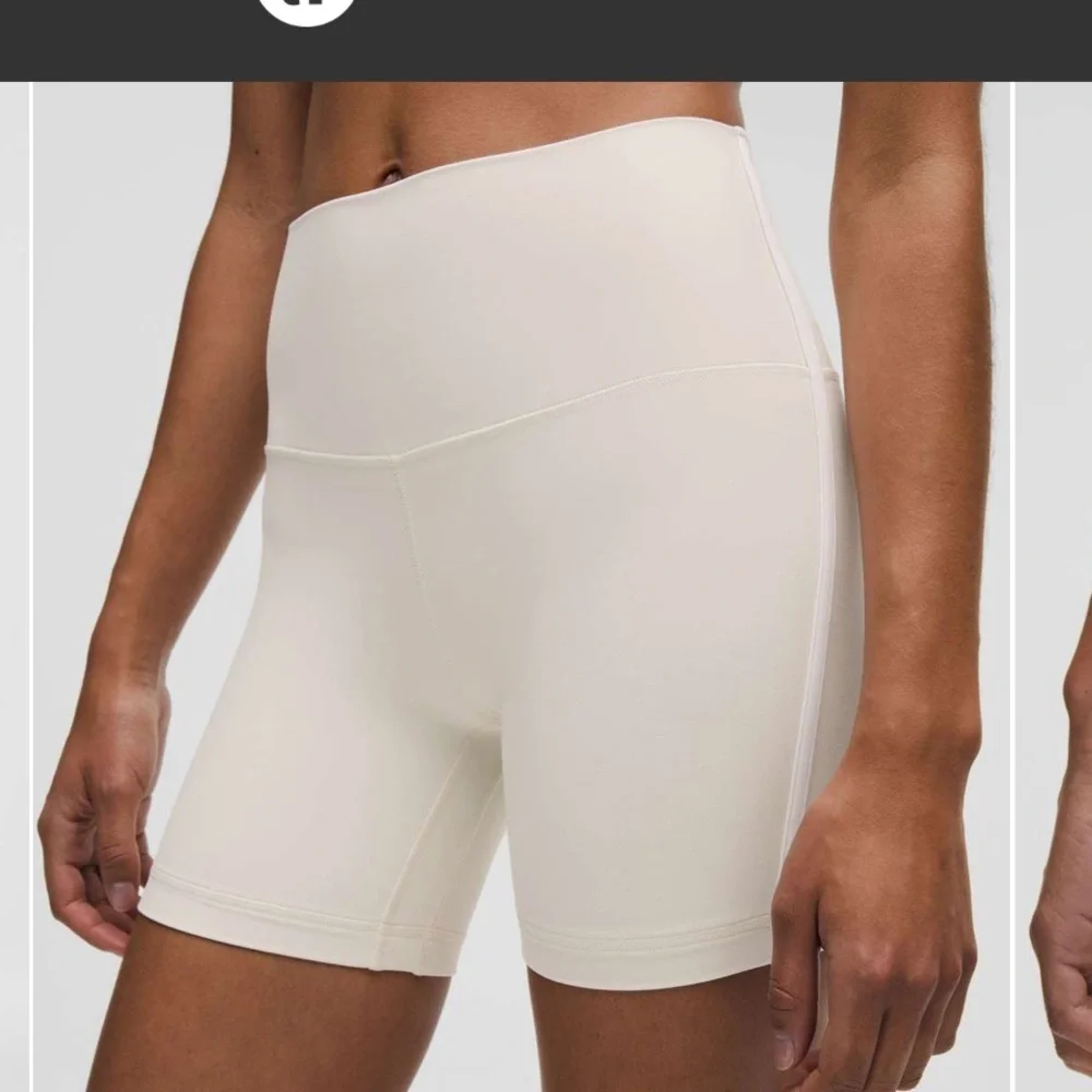Lululemon🍋Align Side Stripe Light Ivory High-Rise Shorts 6” Size 10 NWT - Picture 5 of 9